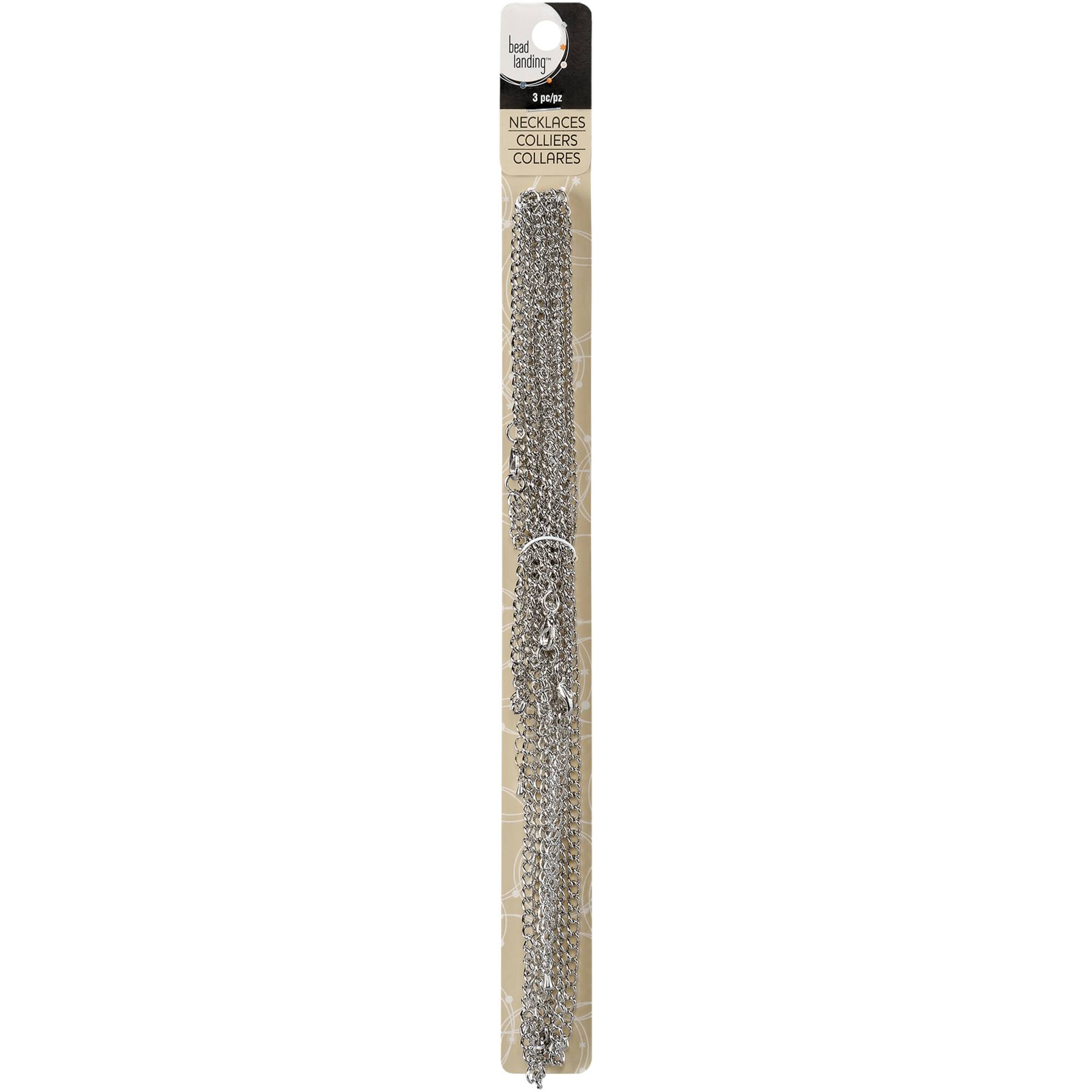 Rhodium Curb Chain Necklaces By Bead Landing™